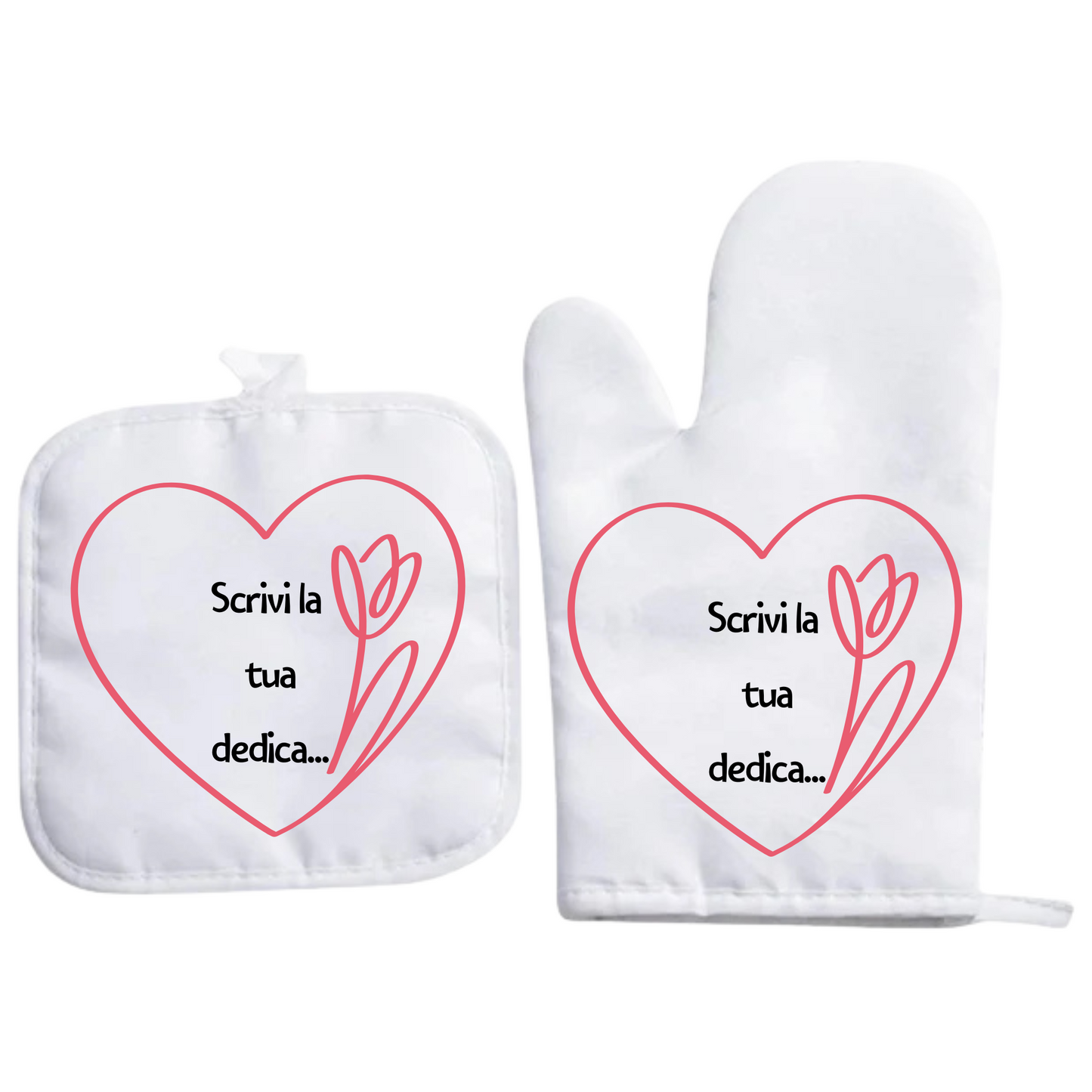 presina e guanto da cucina Mamma con dedica